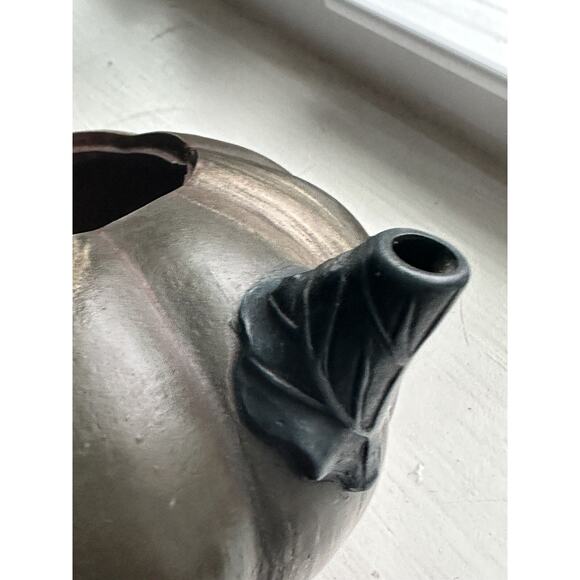 Zisha teapot Clay Pumpkin Gongfu Tea Pot Lady Bug Brown Handmade Yixing 5.5x3” - Picture 13 of 16